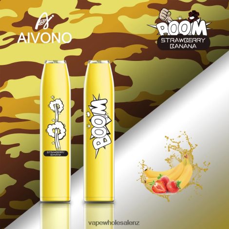 Electronic Cigarette Wholesale - Aivono AIM BOOM 600 Strawberry Banana 6L2L2L363