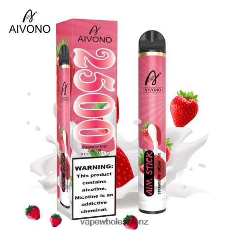 Vape Supplies NZ - Aivono AIM STICK 2500 Strawberry Cream 6L2L2L155