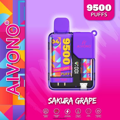 Vape Suppliers NZ - Aivono AIM TANK 9500 Sakura Grape 6L2L2L36