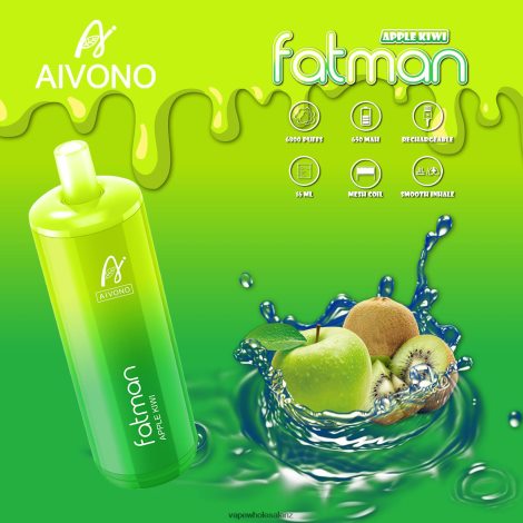 Disposable Vape Wholesale NZ - Aivono FATMAN 6800 Apple Kiwi 6L2L2L31