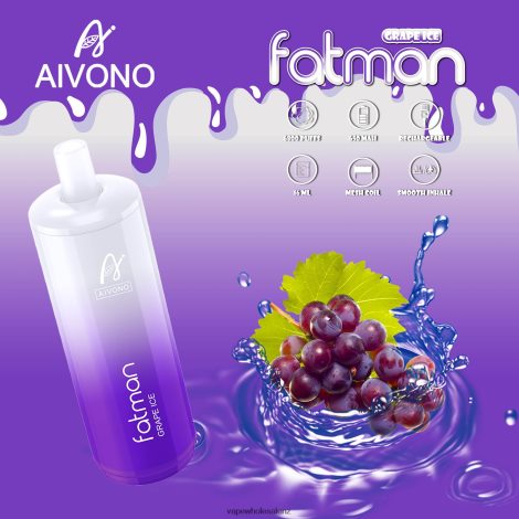 Electronic Cigarette Wholesale Supplier - Aivono FATMAN 6800 Grape Ice 6L2L2L24