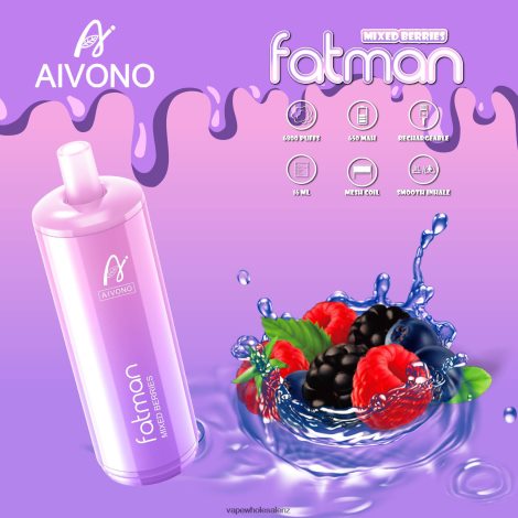 Vape Wholesale NZ - Aivono FATMAN 6800 Mixed Berries 6L2L2L27