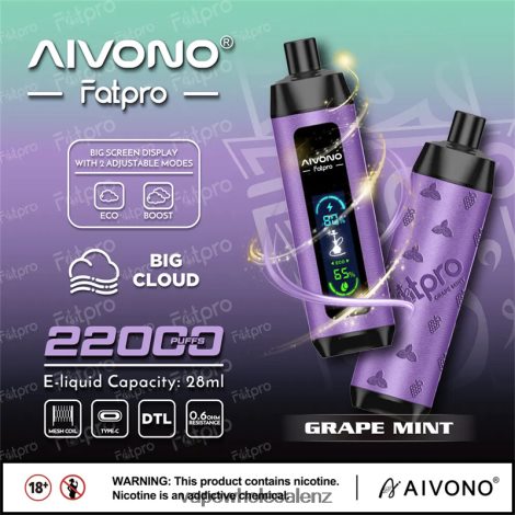 E Cig Wholesale - Aivono Fatpro 22000 Grape Mint 6L2L2L2