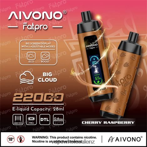 Electronic Cigarette Wholesale Supplier - Aivono Fatpro 22000 Cherry Raspberry 6L2L2L4