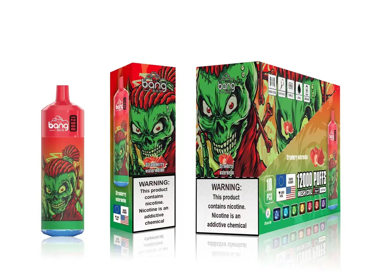 E-Cigarette Wholesale - Strawberry Watermelon NPP44121 Bang Box 12000 Puffs