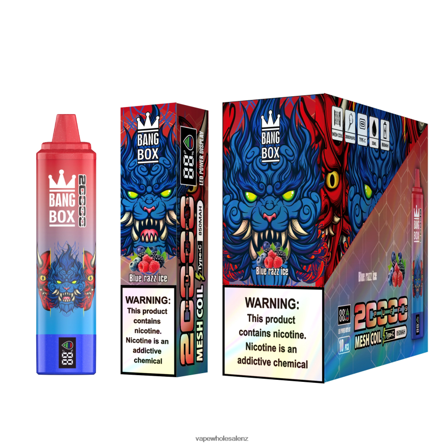 Electronic Cigarette Wholesale - Bang Box 20000 Blue Razz Ice DZ888P59