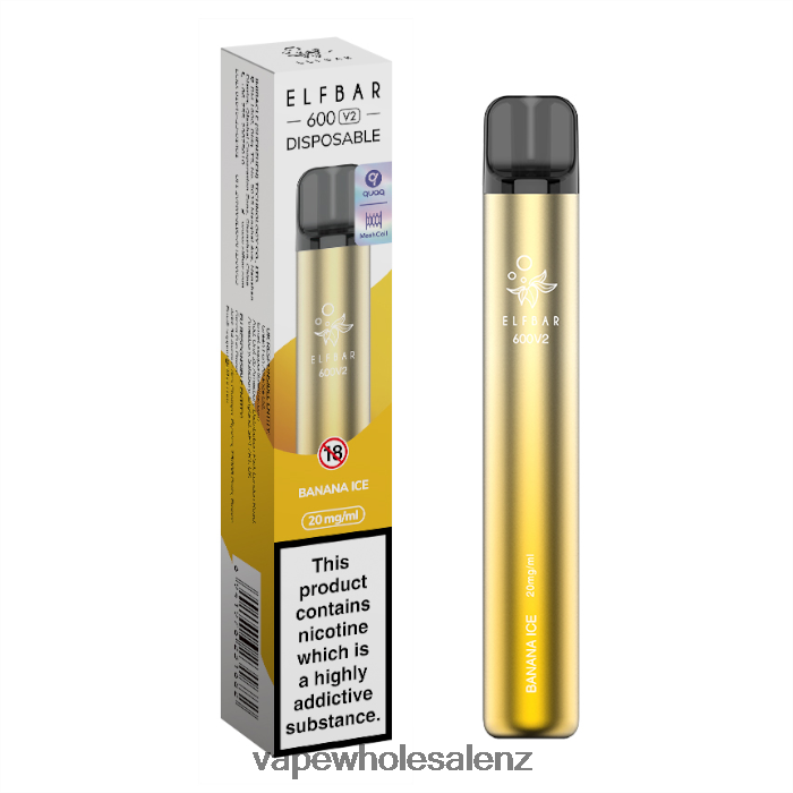 E Cig Wholesale - Banana Ice NPP44272 ELFBAR 600V2 20mg