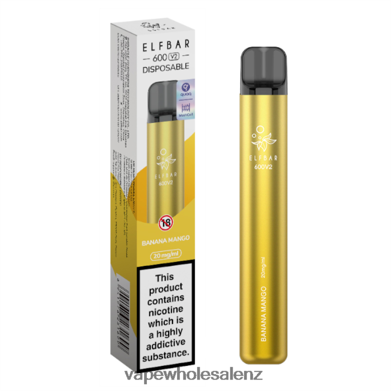 Electronic Cigarette Wholesale - Banana Mango NPP44273 ELFBAR 600V2 20mg