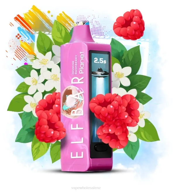 Electronic Cigarette Online - Jasmine Raspberry Elf Bar Planet 25000 HR0J19