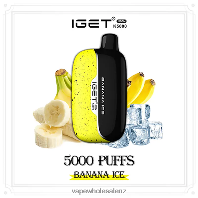 Disposable Vape Wholesale NZ - IGET Moon K5000 Banana Ice VT86R11