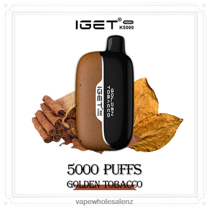 E-Cigarette Wholesale - IGET Moon K5000 Golden Tobacco VT86R1