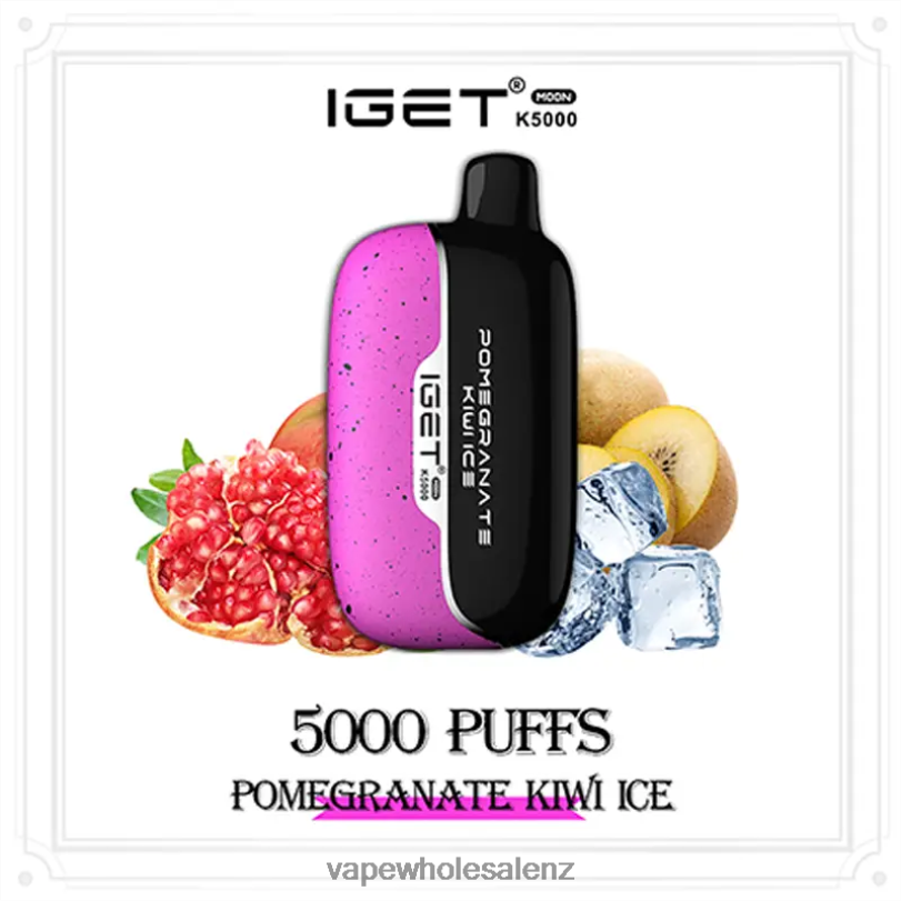 Electronic Cigarette NZ - IGET Moon K5000 Pomegranate Kiwi Ice VT86R17