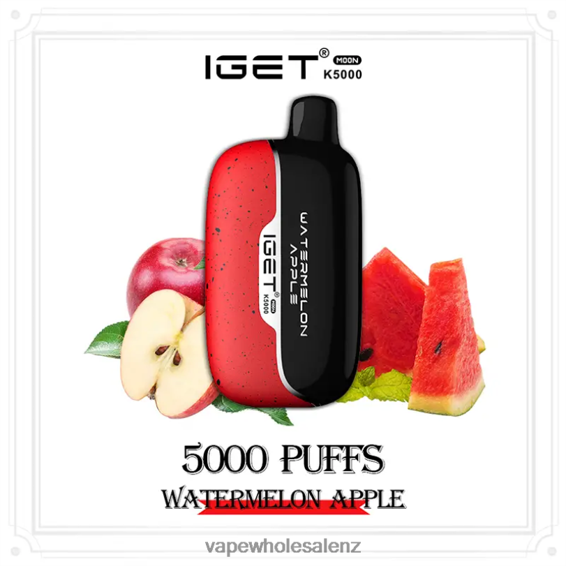 Electronic Cigarette Wholesale Price - IGET Moon K5000 Watermelon Apple VT86R6