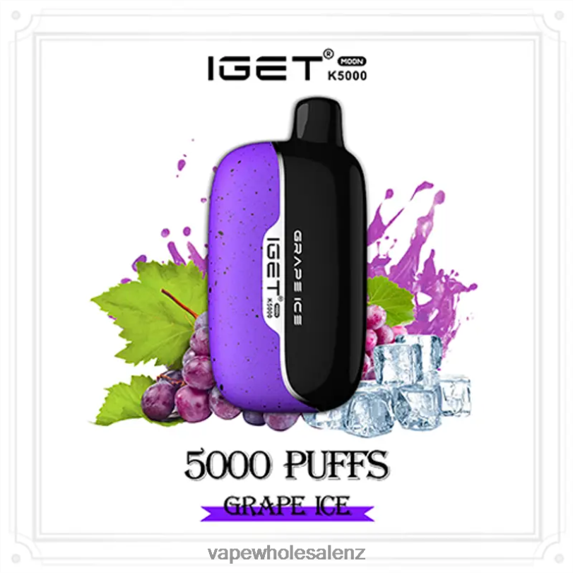 Electronic Cigarette Wholesale Supplier - IGET Moon K5000 Grape Ice VT86R4