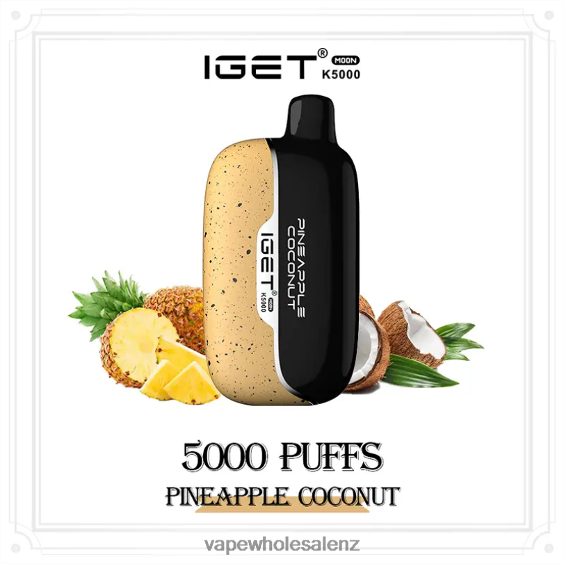 Vape Suppliers NZ - IGET Moon K5000 Pineapple Coconut VT86R16