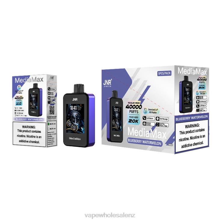 Vape Wholesale Prices - JNR MediaMax 40k Puff NBBR212 Blueberry Watermelon