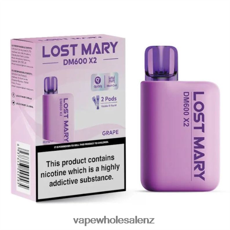 E Cig Wholesale - Grape NPP44472 LOST MARY DM600 X2