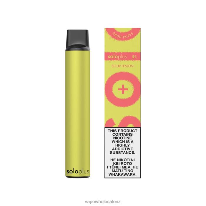 Vape Suppliers NZ - Sour Lemon 428236 Solo Plus Disposable Vape