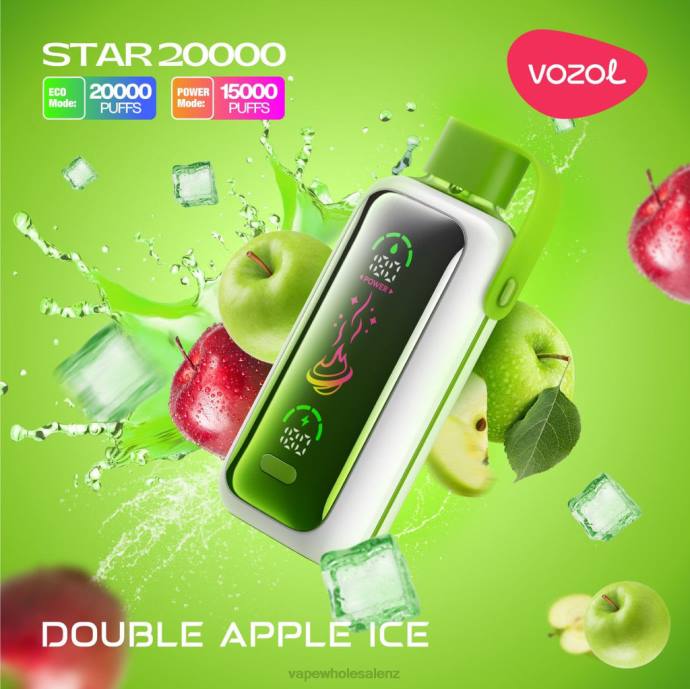 Vape Wholesale NZ - DOUBLE APPLE ICE VOZOL STAR 20000 4XV27